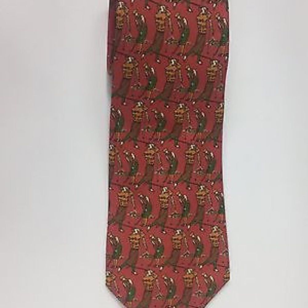 Salvatore Ferragamo Necktie Golfers Silk Italy